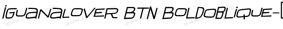 IguanaLover BTN BoldOblique字体转换